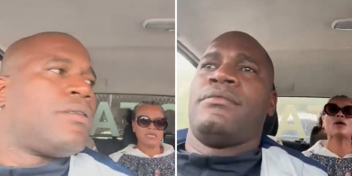 Imagens do vídeo gravado dentro da viatura