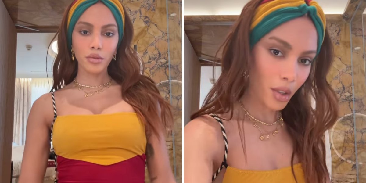 Anitta em aparição nos stories