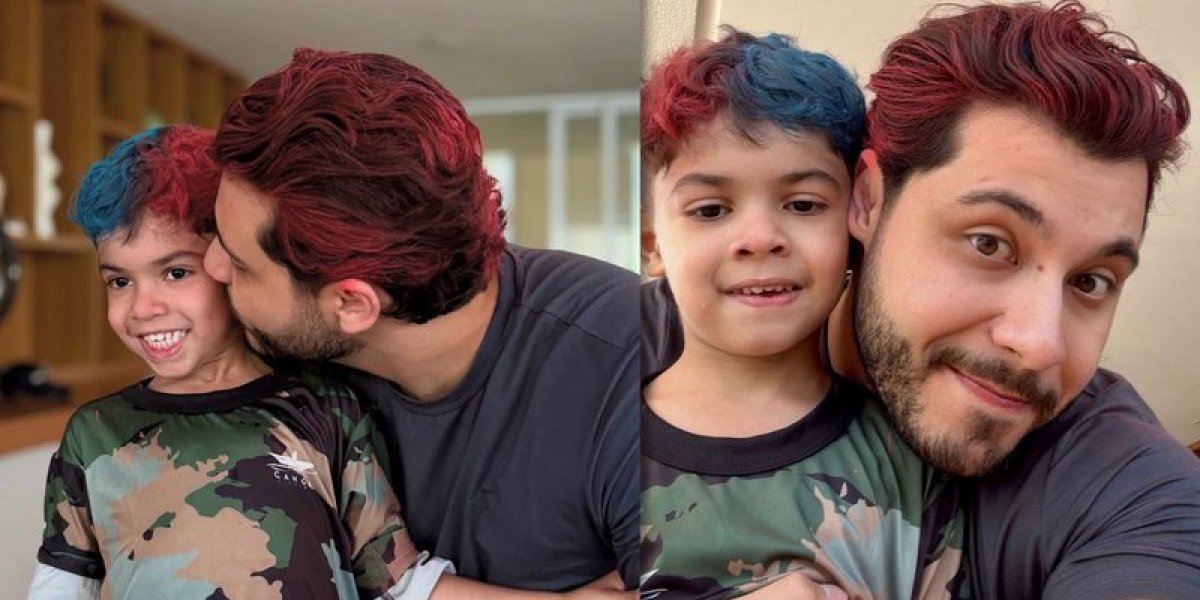 Murilo Huff e seu filho Leonardo