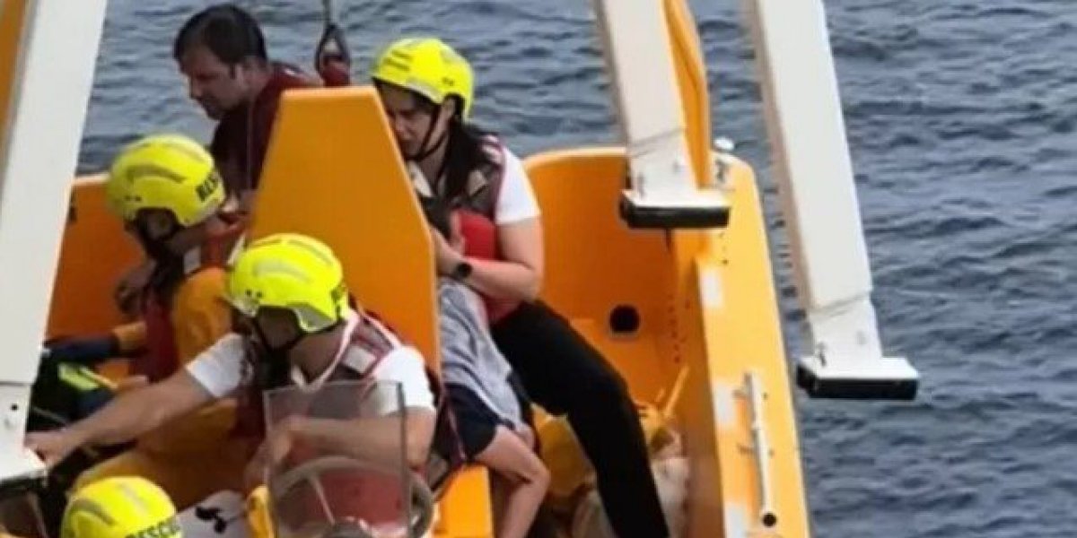 Momento que Pai e Filha voltam ao navio