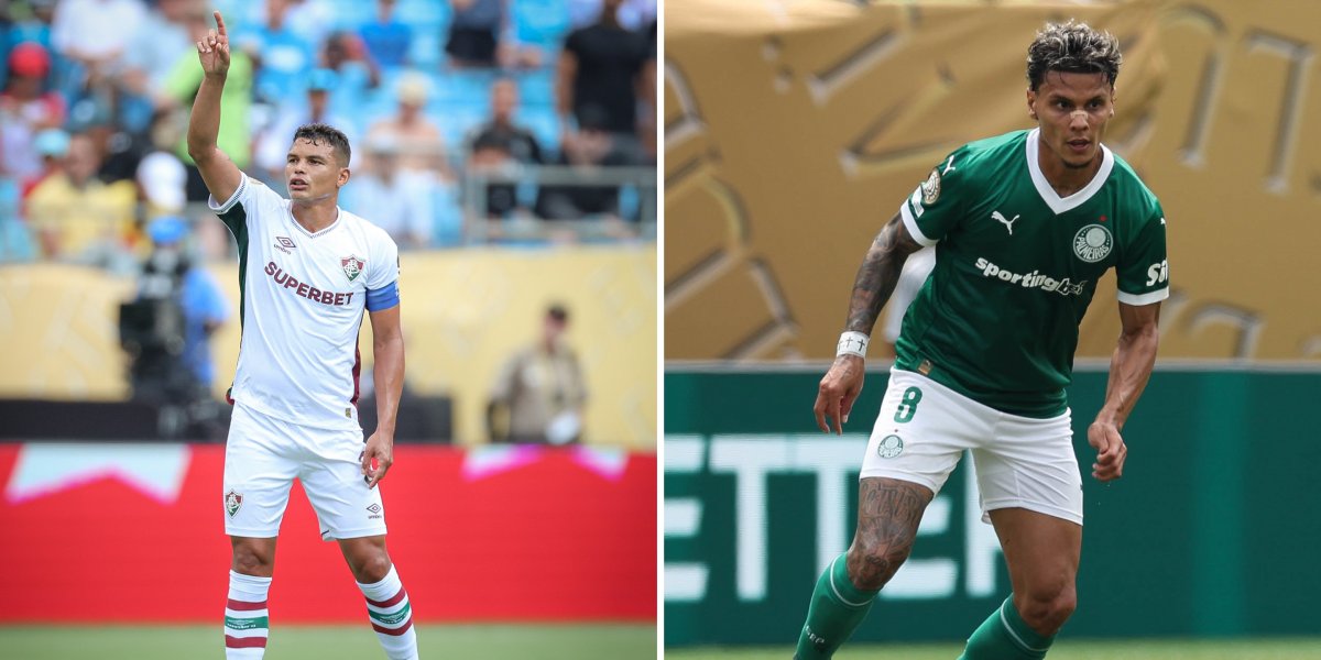 Thiago Silva (Fluminense) e Richard Rios (Palmeiras)