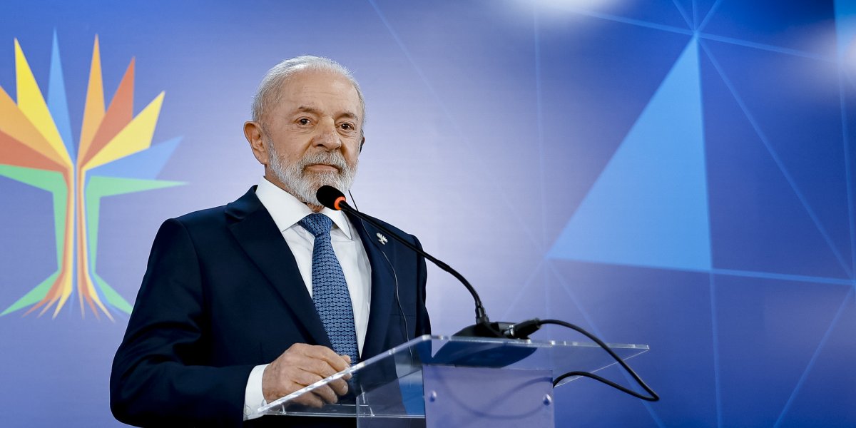 Presidente Lula, durante declaração à imprensa