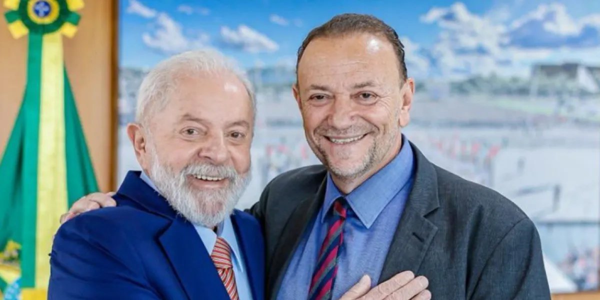 Presidente Lula e Edinho Silva, novo presidente do PT