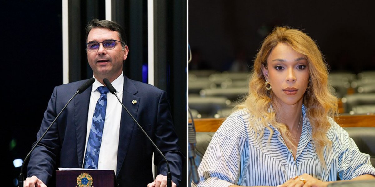 Flávio Bolsonaro critica Erika Hilton como "desocupada e pobre" em publicação