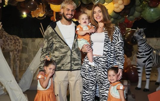 Zé Felipe e Virgínia aparecem juntos no mesversário do filho caçula