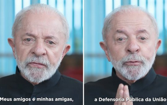 Presidente Lula em vídeo gravado