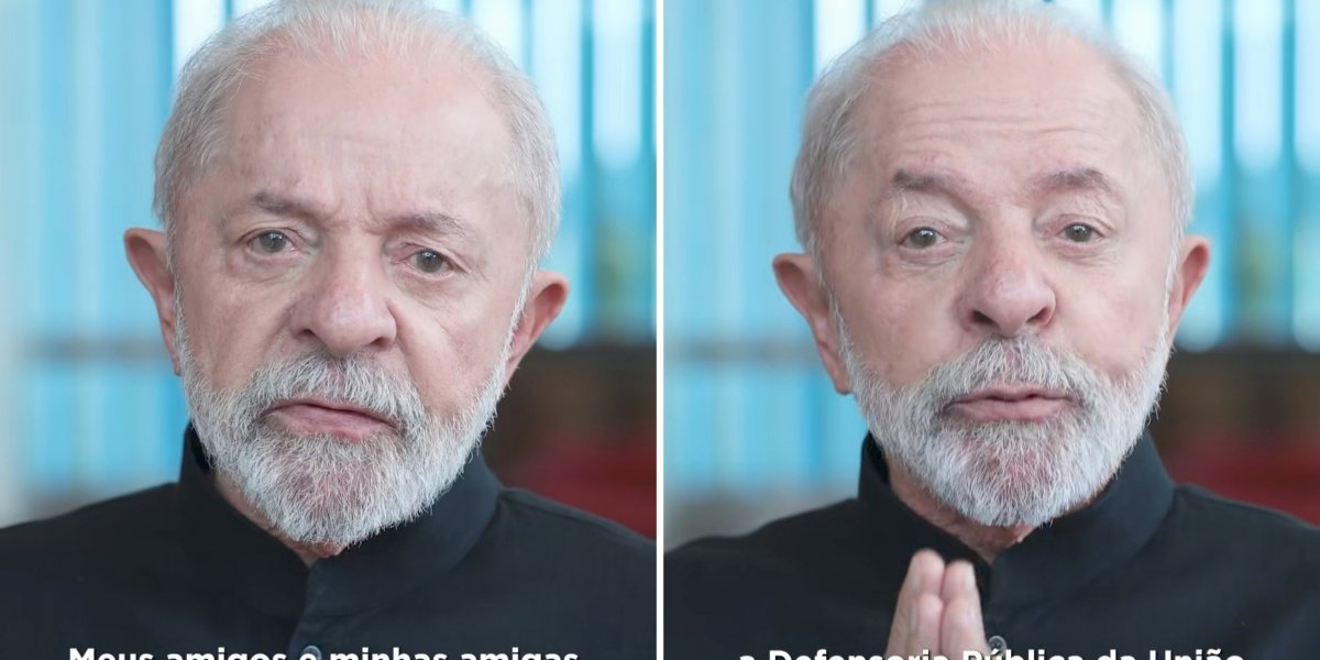 Presidente Lula em vídeo gravado