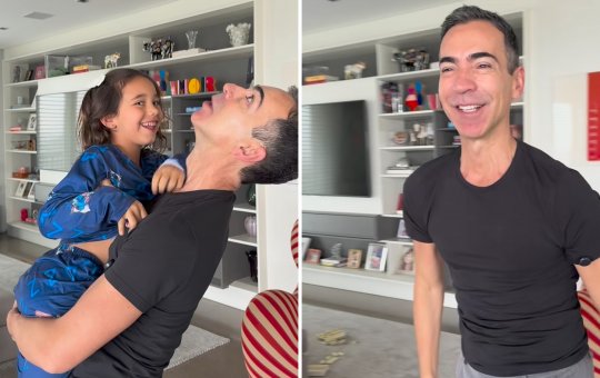 César Tralli comemora aniversário da filha com mensagem emocionante: 'Eu amo ser pai'