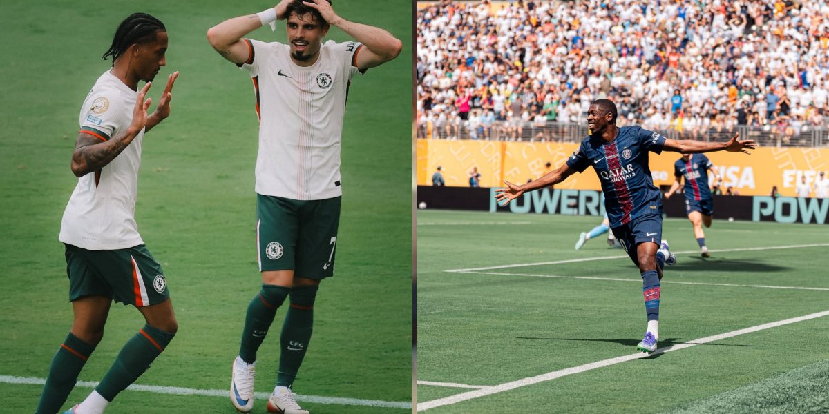 João Pedro e Pedro Neto após gol de brasileiro / Dembélé comemorando gol