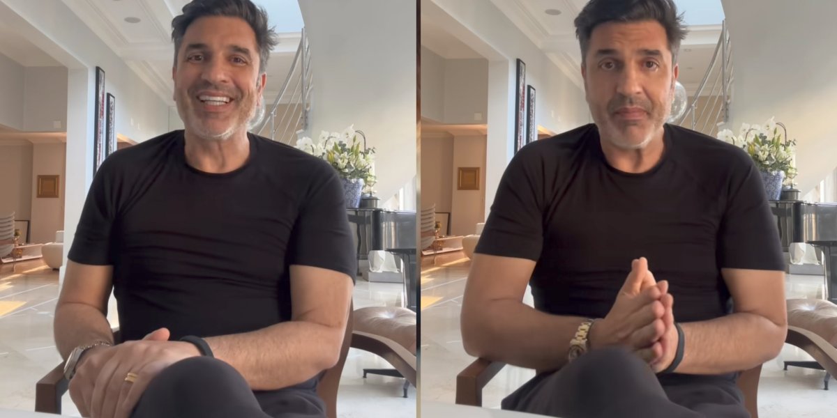 Edu no momento da gravação do vídeo