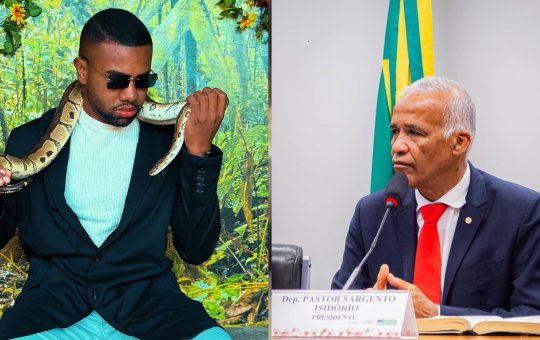 Pastor Isidório e Davi Brito “lutam” boxe em visita do ex-BBB à Fundação Dr. Jesus