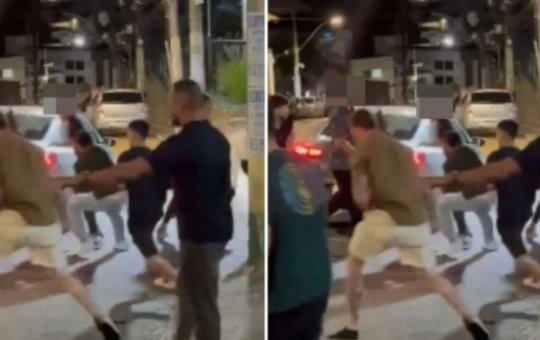 Briga generalizada entre jovens termina em troca de socos em bairro nobre de Salvador