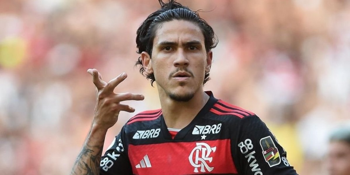 Pedro comemora gol pelo Flamengo
