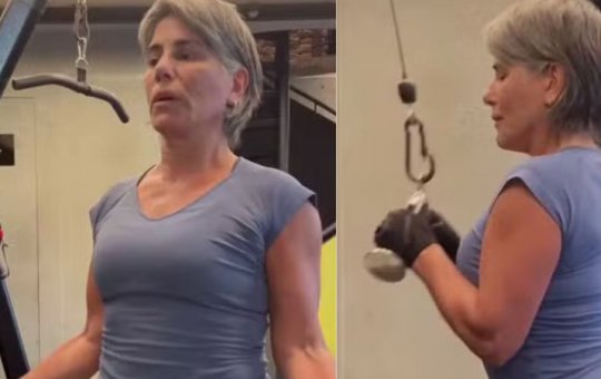 Gloria Pires compartilha vídeo de treino na academia e recebe alerta de seguidores: 'Cuidado!'