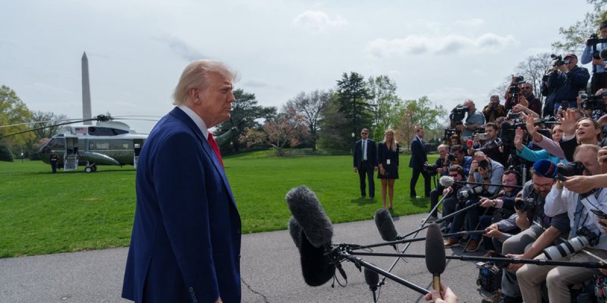 Donald Trump, presidente dos EUA, em entrevista coletiva na Casa Branca
