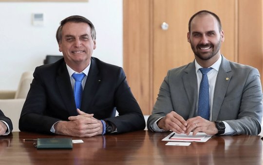 Jair Bolsonaro e seu filho Eduardo Bolsonaro