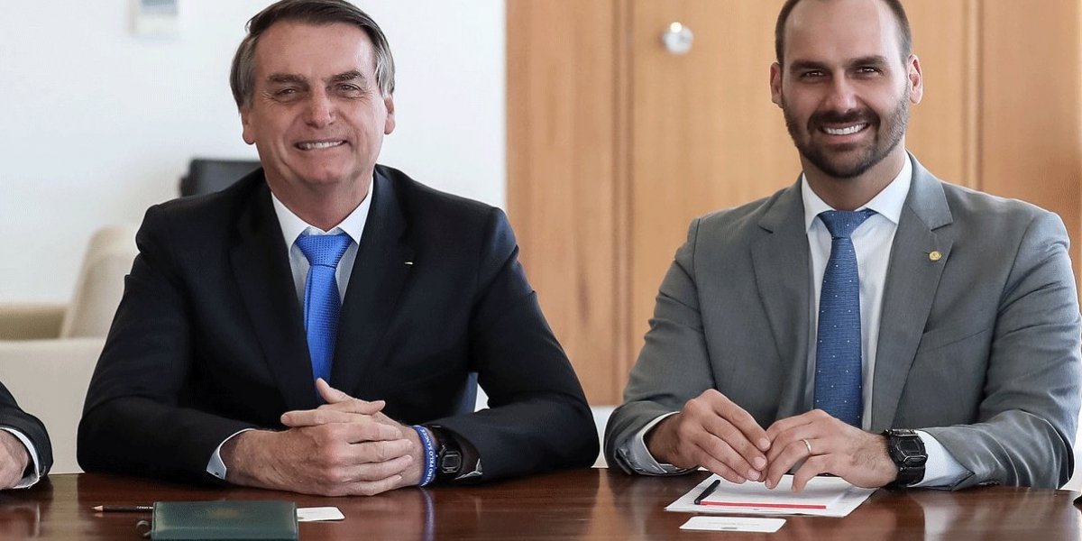 Jair Bolsonaro e seu filho Eduardo Bolsonaro