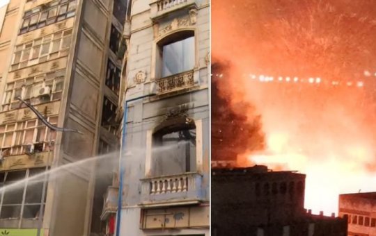 Momentos do incêndio