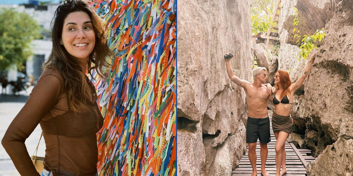 Fernanda Paes Leme na igreja do Senhor do Bomfim / Giovanna Ewbank e Bruno Gagliasso em vigaem