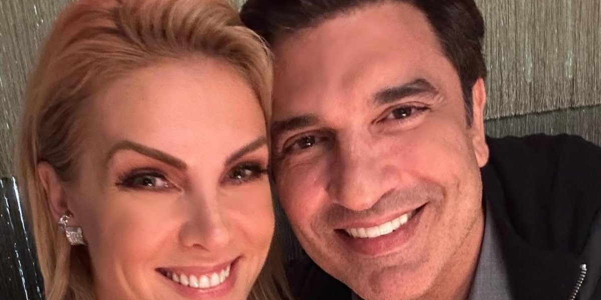 Apresentador Edu Guedes ao lado da esposa Ana Hickmann