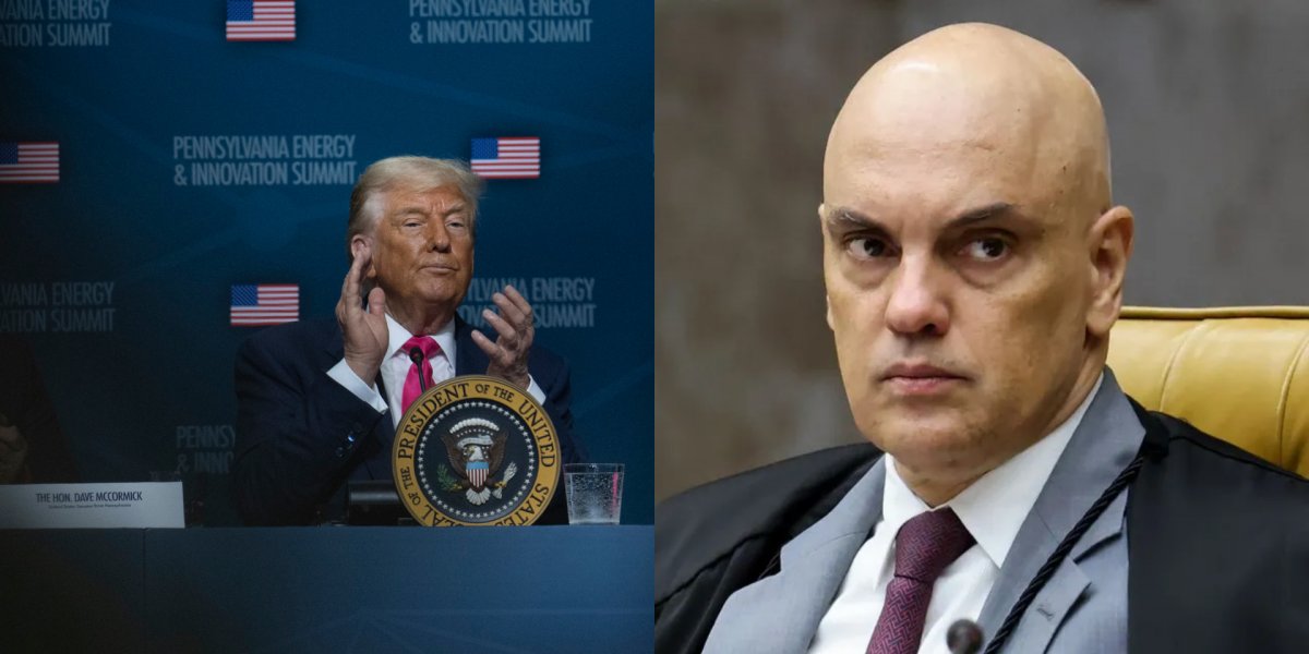 Presidente Donald Trump e ministro Alexandre de Moraes