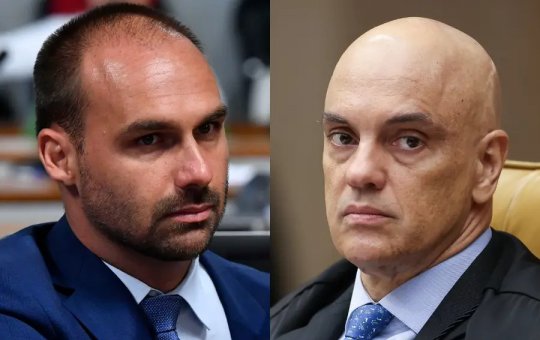 Moraes inclui postagens e falas de Eduardo Bolsonaro em inquérito sobre ataques ao STF