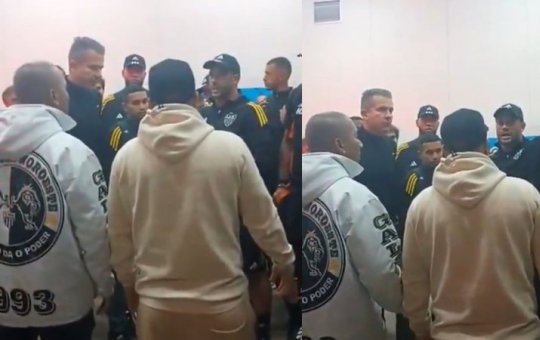 Jogadores do Atlético-MG são cobrados por organizada em chegada no aeroporto