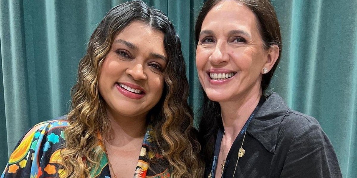 Preta Gil ao lado da sua madrasta Flora Gil