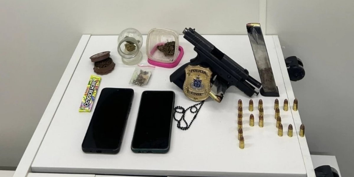 Itens apreendidos durante operação