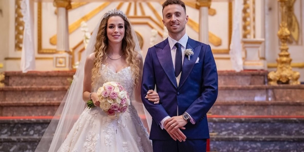 Rute Cardoso ao lado de Diogo Jota