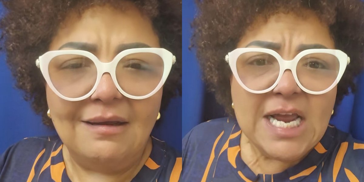 Babi Cruz no momento da gravação do vídeo