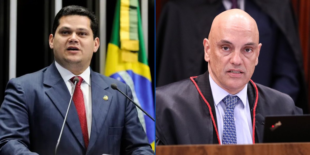 Davi Alcolumbre, presidente do Senado Federal, e Alexandre de Moraes, ministro do STF