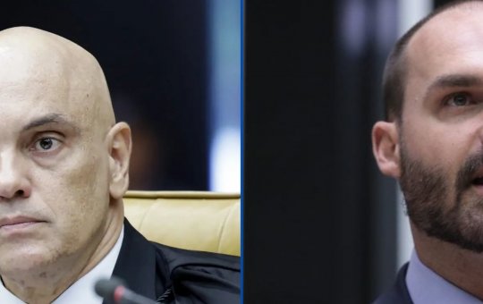Eduardo Bolsonaro ironiza Alexandre de Moraes após erro de português