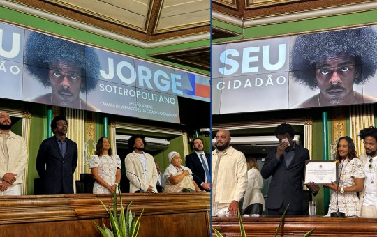 Seu Jorge recebe título de Cidadão Soteropolitano e se emociona
