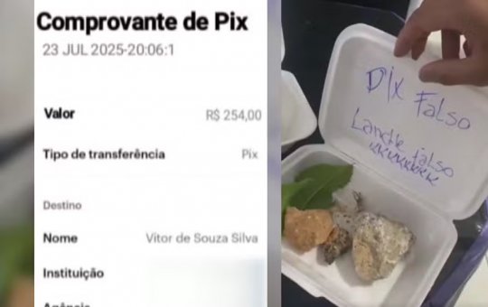 Lanchonete de Goiás manda pedras no lugar de lanches após receber comprovante falso de PIX