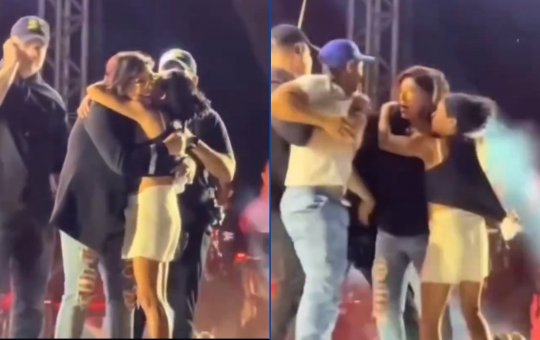 Roberta Miranda se irrita com invasão de rapaz em show no Ceará