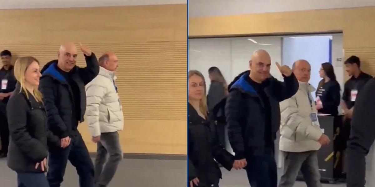 Ministro Alexandre de Moraes chegando na Neo Química Arena