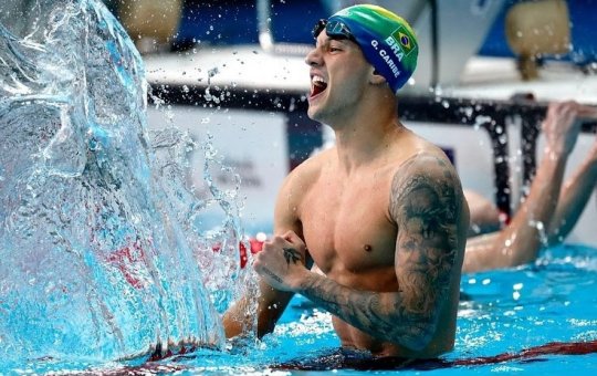 Baiano Guilherme Caribé bate o segundo melhor tempo da carreira e termina em 4º nos 100 m livre do Mundial