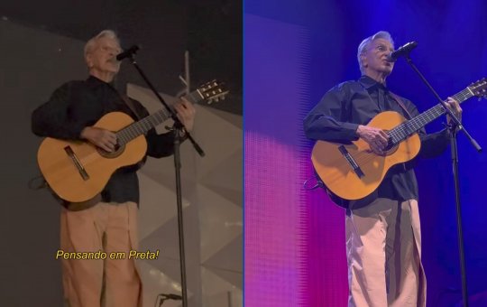Em show no Rio de Janeiro, Caetano Veloso homenageia Preta Gil e emociona público