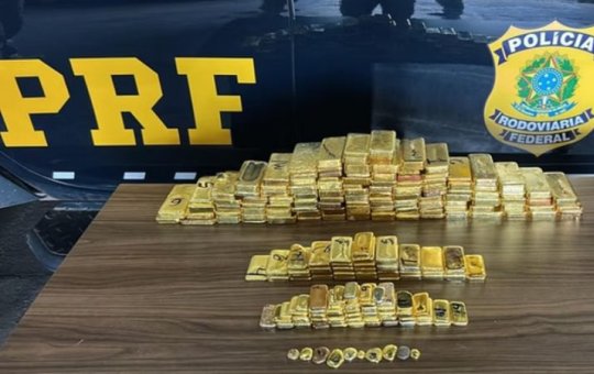 PRF apreende 103 kg de ouro avaliados em R$ 60 milhões em Roraima