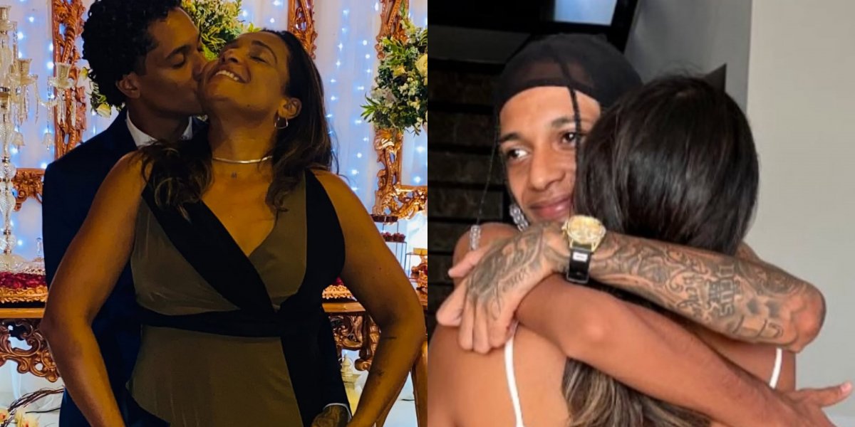 Mãe de Oruam e filho em fotos postadas por ela em seu Instagram