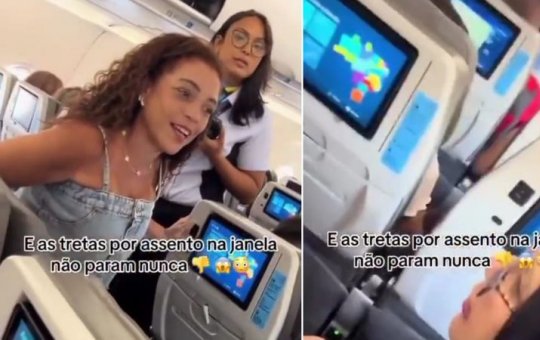 Mulheres 'batem boca' em avião por assento na janela: 'Paguei o mesmo que você'