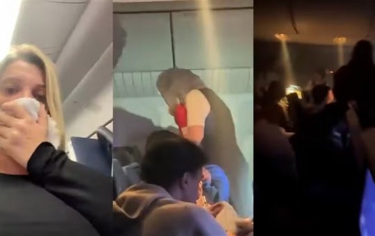 Passageira mostra cenas de pânico em voo após carregador portátil pegar fogo a bordo