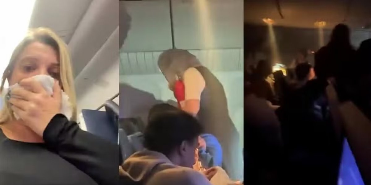 Passageira mostra cenas de pânico em voo após carregador portátil pegar fogo a bordo