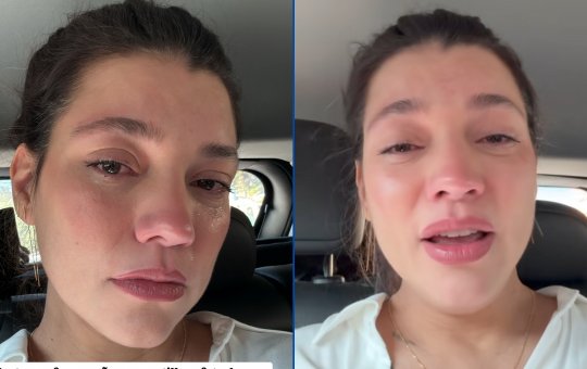 Treze dias após o parto, Gabi Prado aparece aos prantos após vazar foto do filho
