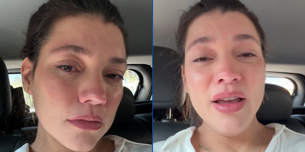 Gabi Prado durante gravação do vídeo