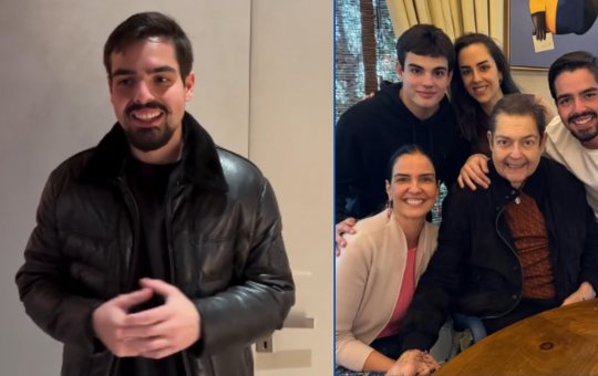Filho de Faustão agradece apoio de fãs e revela melhora na recuperação do pai