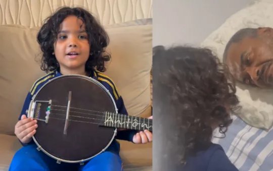 Neto de Arlindo Cruz faz vídeo para seu avô: "Vai ser a estrela que mais vai brilhar"