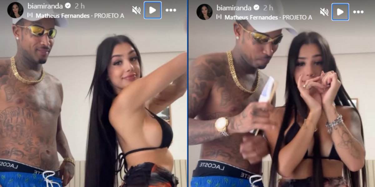 Gato Preto e Bia Miranda aparecem juntos em vídeo