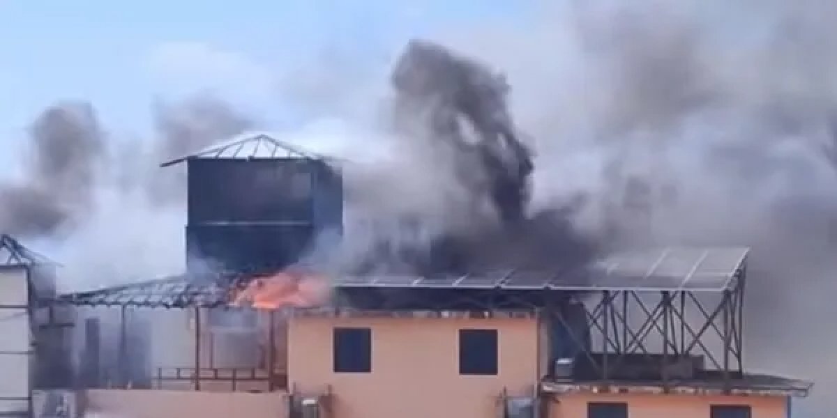 Momentos do incêndio